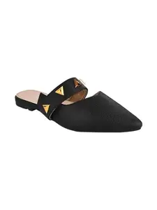 TRYME Bellies Soft & Comfortable Back Open Slip On Mules Sandal for Women and Girls