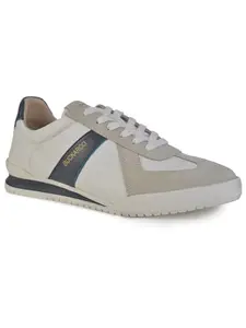 Buckaroo Archi Vegan + Suede Leather White Casual Shoes for Men: Size UK 8