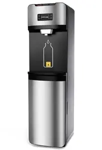 LEONARD USA Inverter Bottom Loading Stainless Steel Water Dispenser with Automatic cut off System and Safety Switch, Based on American Technology (362x324x1078 mm, Stainless Steel & Black)