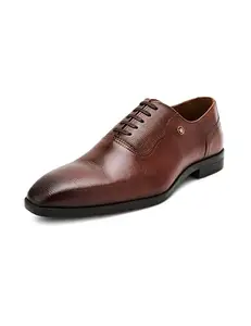 Louis Philippe Men Formal Maroon Leather Oxford Euro- 43