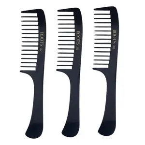 Roots Detangling Combs - Black - Pack of 3