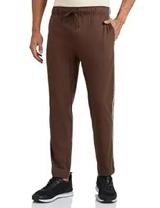 Amazon Brand - Symbol Men's Cotton Rich Strechable Knit Track Pants - Regular Fit