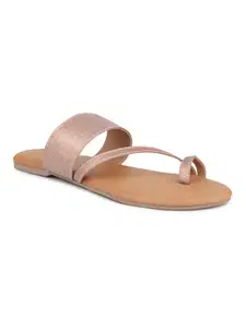 INC.5 Women Bronze One Toe Flats
