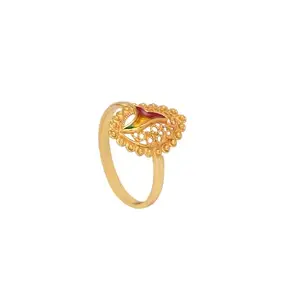 AanyaCentric Gold-Plated Brass Ring Trendy Fashionable Jewelry for Women & Girls