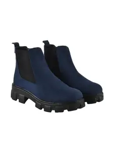 Shoetopia Women's Ankle Boot-5 Kids UK (Girls-BT-Usha-Blue)-EU38