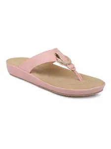 INC.5 Women Peach Solid Comfort Heels Sandals