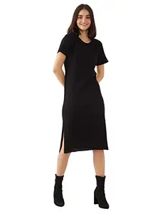 Zink London Black Solid Women's Short Dress