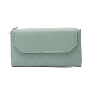 Globus Women Mint Green Textured Envelope Wallet-3638609001