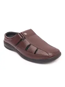 Carlton London Men's Sandal,Brown,UK-8