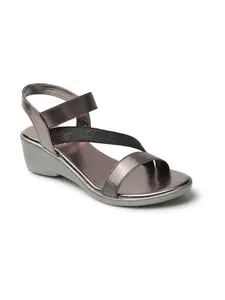 Iconics Women Sandal,Grey,UK-4