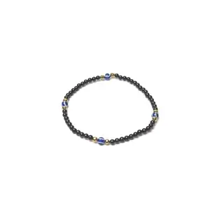 The Cosmic Connect Feng-Shui Natural Crystal Anklets Beads Energized and Affirmed Combo Stone Anklet, Beauty Enhancement, Jewellery for woman and Girls (Black Tourmaline Faceted)