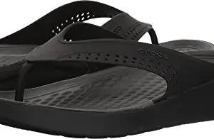 crocs Unisex Adult Black/Slate Grey Kadee II Flip Flops 205182-0DD-M8W10