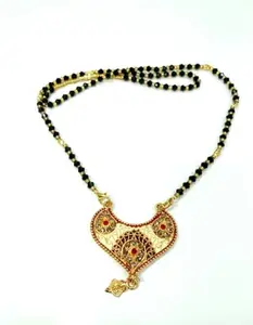 KAGU'S - EXPLORE YOUR TRUE STYLE Kagu’s Traditional Black Beads Mangalsutra for Women | Gold Plated Designer Pendant | Stylish Daily-Wear & Wedding Jewellery | Explore Your True Style