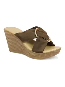 Inc.5 Shoes Woman Platform Heel Fashion Sandal-100876_Brown
