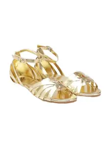 Carlton London Women's Saige L.Gold Fashion Sandals - 3 UK/India (36 EU)(CLL-4214)