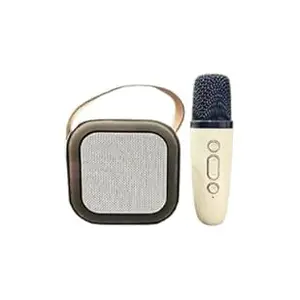 LYBST Karaoke Machine for Kids Adults, Mini Portable Blue-Tooth Karaoke Speaker with Wireless Microphone and Dynamic Lights Birthday Gift Home KTV Outdoor Travel (Multicolor)