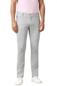 Peter England Men's Slim Fit Stretchable Casual Trousers | Office & Everyday Wear | Comfortable & Smart Look