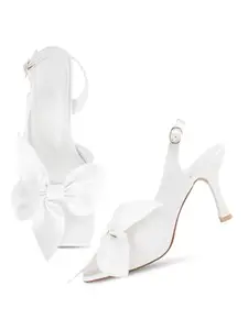 Froh Feet Ribbon Detailed BackStrap Stylish and Comfortable Heels For Women's and Girls