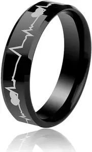 Men Heart Beat Fingure Ring (IR768)