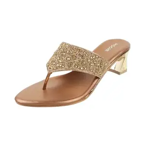 Mochi Women Antic Gold Ethnic Synthetic Sandals Uk/5 Eu/38 (35-250)