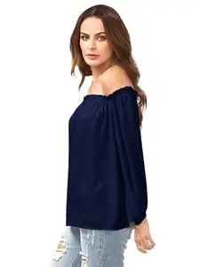 Women?s Classic Off Shoulder Casual Top - Soft and Comfortable Everyday Wear (Black -S)