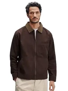 XYXX Men's Canvas Cotton Jacket| Long Sleeves| Solid-Regular Fit Jacket