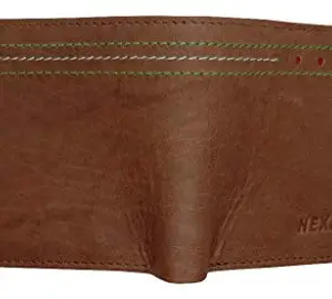 NEXA FASHION Mens Genuine Leather Wallet 3 Card Slots