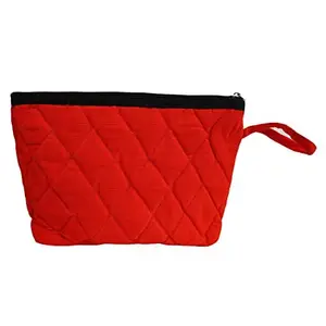 PANTHOIBI PANTHOIBI Manipur Emporium Handmade Eco Friendly Cotton Traditional Clutch, Hand Bag, Purse for Women and Ladies, Red