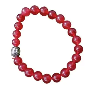 Cuonna Gems Gallery माणिक स्टोन ब्रेसलेट Incomparable Yakoot Pathar Ruby Stone Bracelet Original Certified रूबी ब्रेसलेट ओरिजिनल सर्टिफाइड A1 Rated Padmaragam Stone Manikya Bracelet For Wearing Unisex