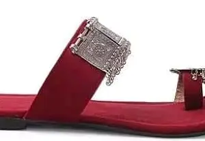 velvet slippers for women (RED, 9)