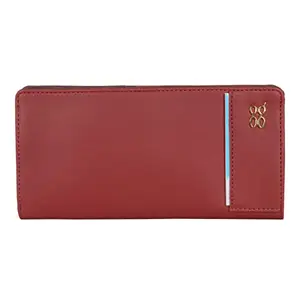 Baggit Women Red Wallet Large Size | Ladies Stylish Purse Bag | Credit Card Money Holder