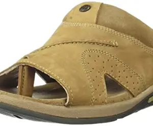 Woodland Men's Camel Leather Slipper-5 UK (39 EU) (GP 3460119)