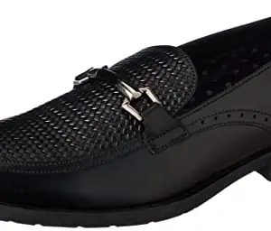 Lee Cooper Men's LC4869N Leather Formal Slip on Shoes_Black_7UK
