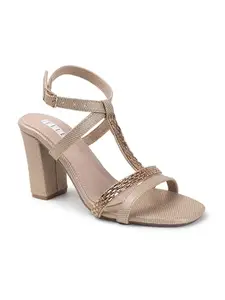 ELLE Women Fashion Sandal,Gold,UK-7