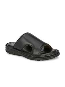 Shences GENUINE LEATHER SANDAL FOR MEN 6503BLACK_8