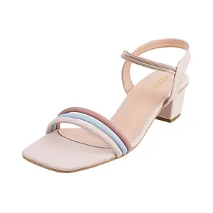 Metro Women Beige Partywear Block Heel Sandal UK/3 EU/36 (40-3)