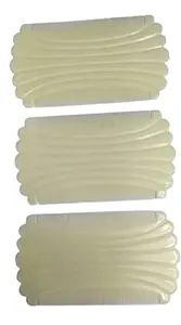 Beauty Tool Slim Lice and Dust Cleaning Narrow Combs (Men and Women) with Fine Tooth (White) - Pack of 3