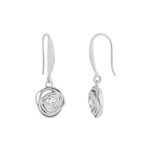 VOYLLA Rosette Lab-Grown Diamond Drop Earrings For Women|Premium Gift|Luxury|Fashion|Valentine's|Rakshabandhan|Gift For Women & Girls