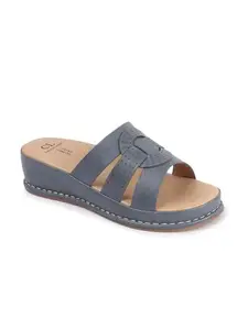 Carlton London Women Sandal,Blue,UK-3