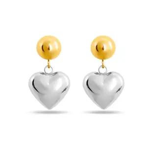 PALMONAS Elegant Heart Drop Earrings for Women - Waterproof & Anti Tarnish Earrings, Gift For Women & Girls | Durable, Lightweight, & Comfortable Jewellery for Women