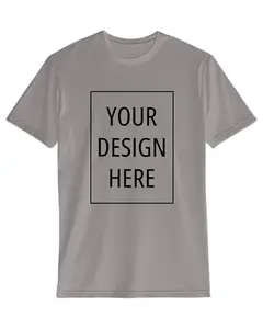 Peppyzone Customised T Shirt for Men & Women | Cotton Unisex Personalised Photo & Text Printed Customized Tshirt | Custom Printing T-Shirt with Name, Logo, & Design (Grey)