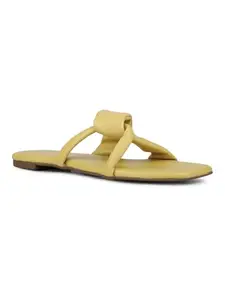 Inc.5 Womens Yellow Casual Open Toe Flats
