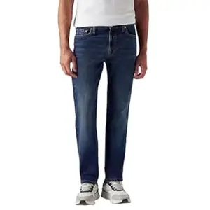 Levi's Men's 513 Dark Indigo Straight Fit Mid-Rise Jeans