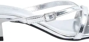 Max Women Solid Strappy Kitten Heels(Grey_38)