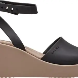Crocs Brooklyn Ankle Strap Wedge Blk/Mrm