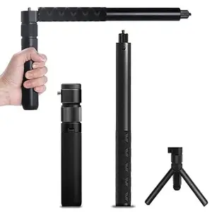 (Refurbished) AdofysBullet 3 in 1 Time Handle with Foldable Tripod Extension Monpod Rod for Insta 360 One X 2 / Insta360 One X Accessories