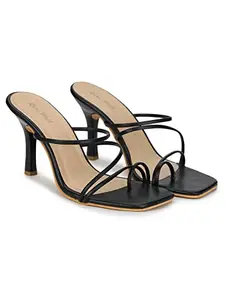 Retro Walk Women Fashion Heels For Women (Black)