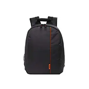 GONATURS DSLR Camera Backpack Lightweight Camera Bag, Lens Accessories Bags Carry Case for All DSLR SLR Cameras With Tripod Holder/Laptop Bag (Black and Orange)