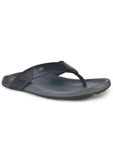 Buckaroo MACLAY Tumbled Oily Leather Navy Casual Chappal for Men: Size UK 8