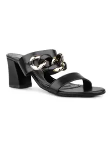 Inc.5 Womens Black Solid Square Heels